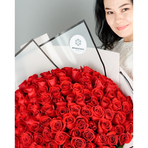 Купить на заказ Букет из 101 красной розы с доставкой в Балхаше