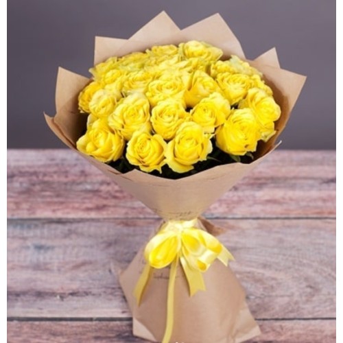 Купить на заказ Букет из 11 желтых роз с доставкой в Балхаше